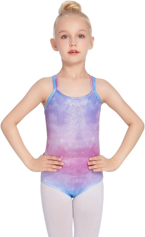 Arshiner Girls Gymnastic Ballet Leotard Crisscross Straps Back Hollow Out Dance Outfits Camisole Tank Unitards