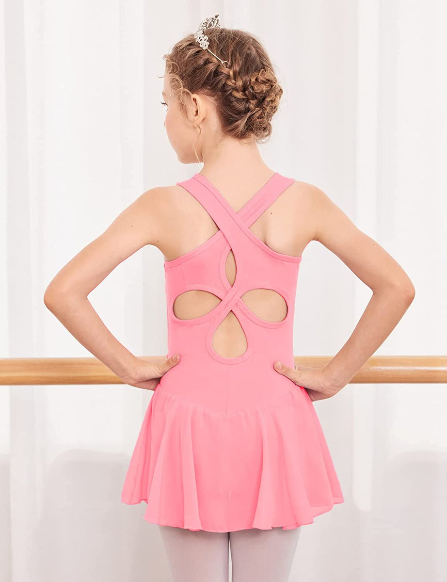 Girls Tank Lace Leotard High Neck Key Hole Back Ballet Leotard With Separate Lace Skirt Innovative