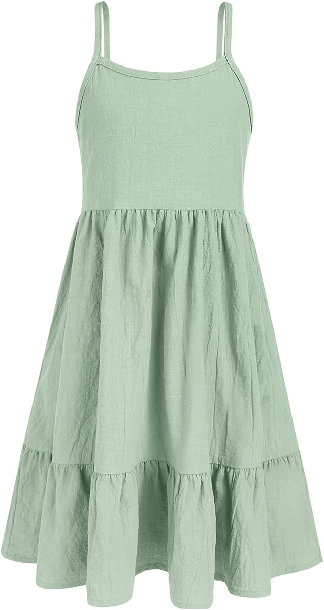 Arshiner | Dresses | Nwt Little Girls Sundress Spaghetti Strap Linen