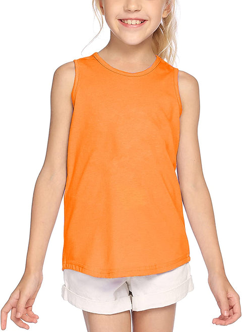 Arshiner Girls Boys Athletic Tank Tops Sleeveless Sport Shirt for Kids Loose Summer Clothes for Casual/Tennis/Workout/Runnnig
