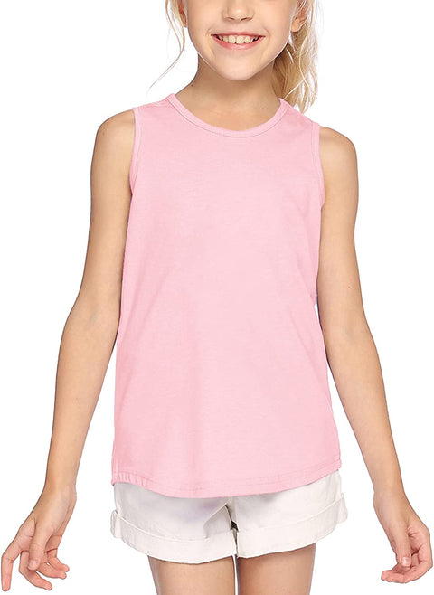 Arshiner Girls Boys Athletic Tank Tops Sleeveless Sport Shirt for Kids Loose Summer Clothes for Casual/Tennis/Workout/Runnnig