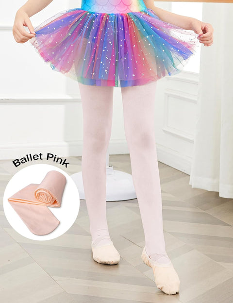 Arshiner Ballet Tights for Girls Footed Ultra Soft Pro Dance Tights Kids Ballet Tight Pantyhose