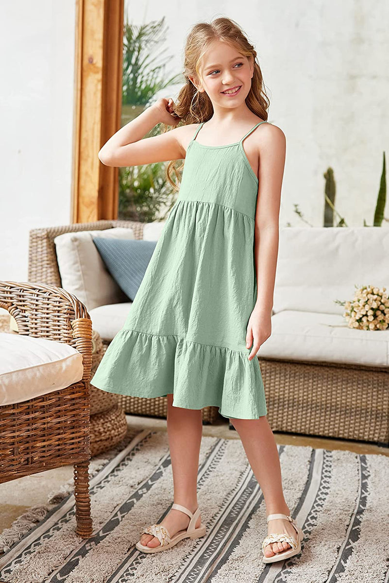  Arshiner Girls Dress Summer Frocks Casual A-Line