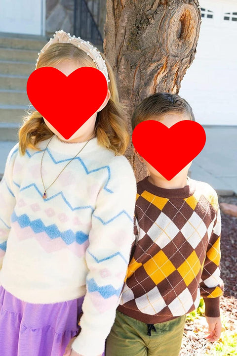 Arshiner Kids Boys Long Sleeve Sweater Knit Crewneck Pullover Striped Sweater Sweatshirts