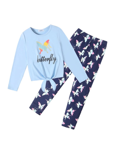 Arshiner Girls 2 Piece Outfits Long Sleeve Shirts and Leggings Sets