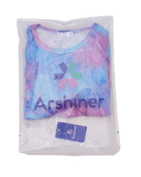 Arshiner Girls Shorts Set Kids 2Pcs Tie Dye Sport T-Shirt and Shorts Set