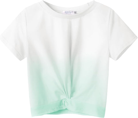 Arshiner Girls Casual Tie Dye Short-Sleeve T-Shirt