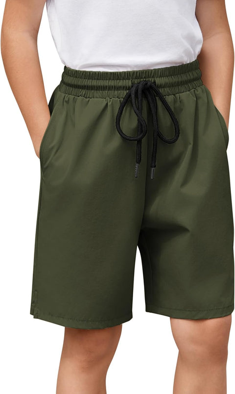 Arshiner Boys Athletic Shorts Kids Youth Quick Dry Summer Shorts Running Hiking Casual with Pockets 5-13 Years