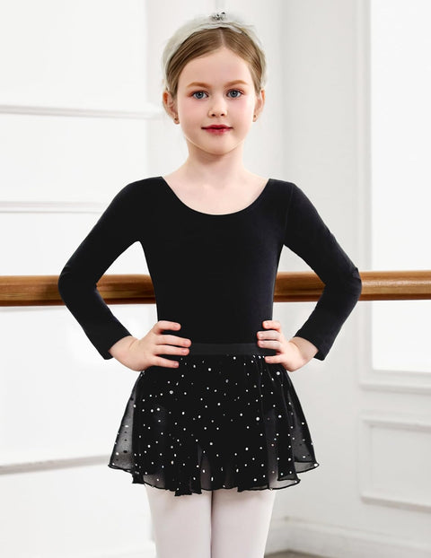 Arshiner Girls Ballet Leotards with Chiffon Dance Skirt Toddler