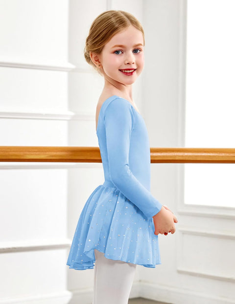 Arshiner Girls Ballet Leotards with Chiffon Dance Skirt Toddler