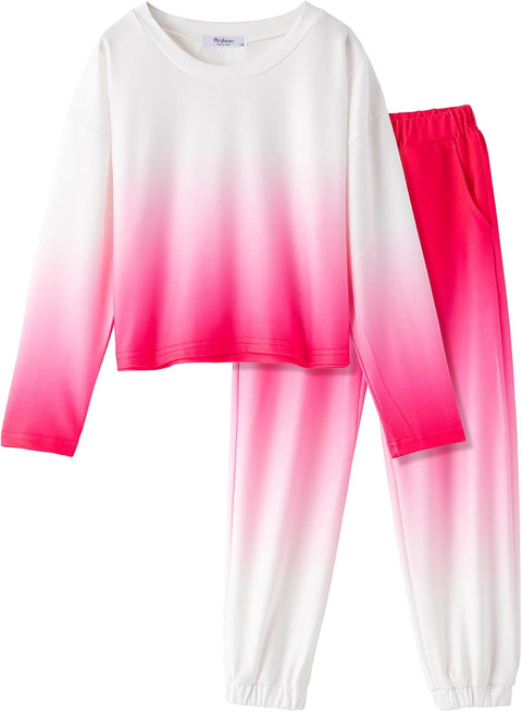 Arshiner Girls 2 Piece Outfits Tie Dye Sweatsuits Set