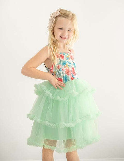 Arshiner Toddler Girls Tulle Dress Tiered Ruffle Fluffy Tutu Dresses 2-8 Years