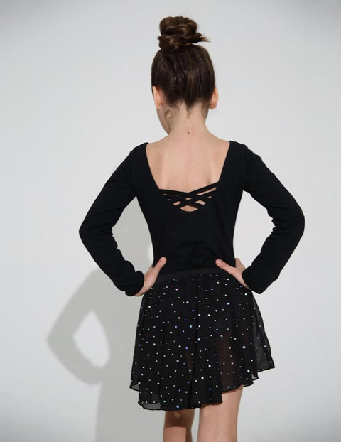 Arshiner Girls Ballet Leotards with Chiffon Dance Skirt