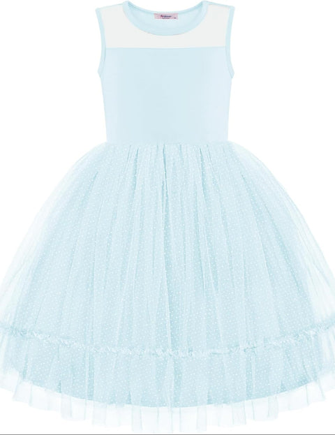 [2T-7Y] Arshiner Toddler Sleeveless Formal Dress Fancy Cute Tulle Glitter Dresses