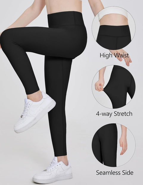 Arshiner Girls Fleece Lined Leggings Resistant Warm Yoga Pants