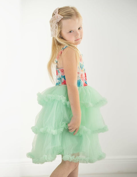 Arshiner Toddler Girls Tulle Dress Tiered Ruffle Fluffy Tutu Dresses 2-8 Years