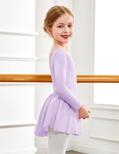 Arshiner Girls Ballet Leotards with Chiffon Dance Skirt Toddler