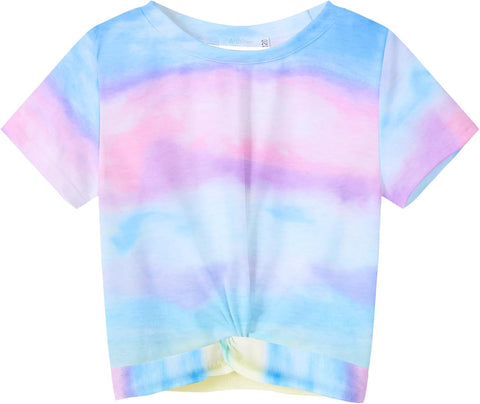 Arshiner Girls Casual Tie Dye Short-Sleeve T-Shirt