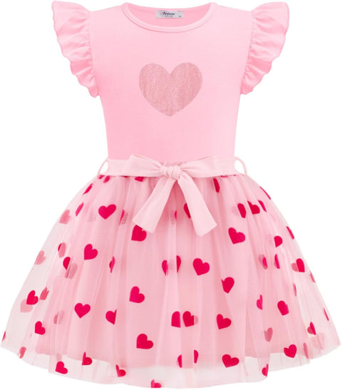 Arshiner Toddler Girls Skirt Set Ruffle Sleeve Tops and Belt Tutu Skirts