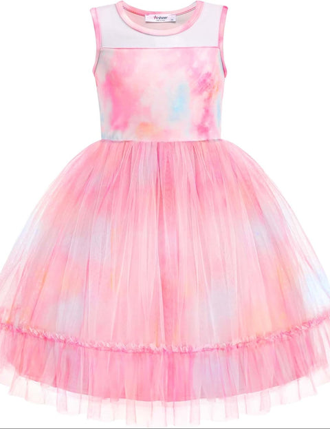 [2T-7Y] Arshiner Toddler Sleeveless Formal Dress Fancy Cute Tulle Glitter Dresses