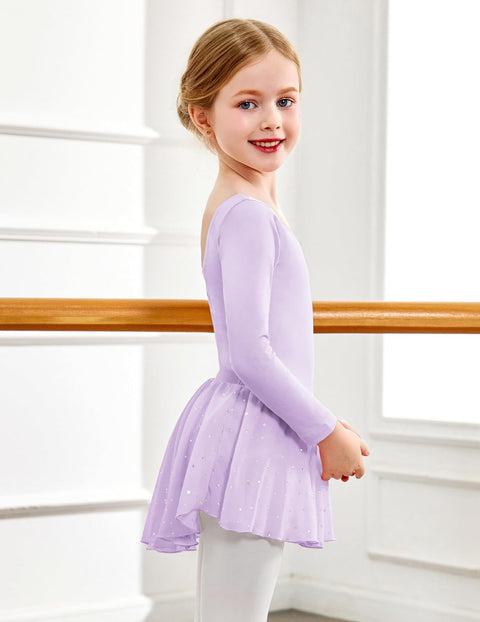 Arshiner Girls Ballet Leotards with Chiffon Dance Skirt