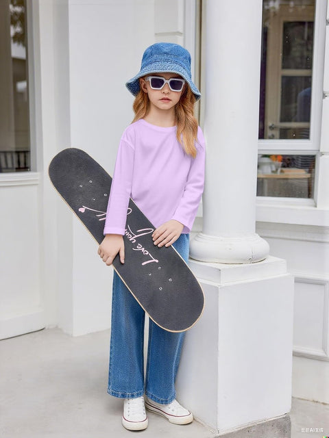 Arshiner Girls Long Sleeve Shirts Casual Tops