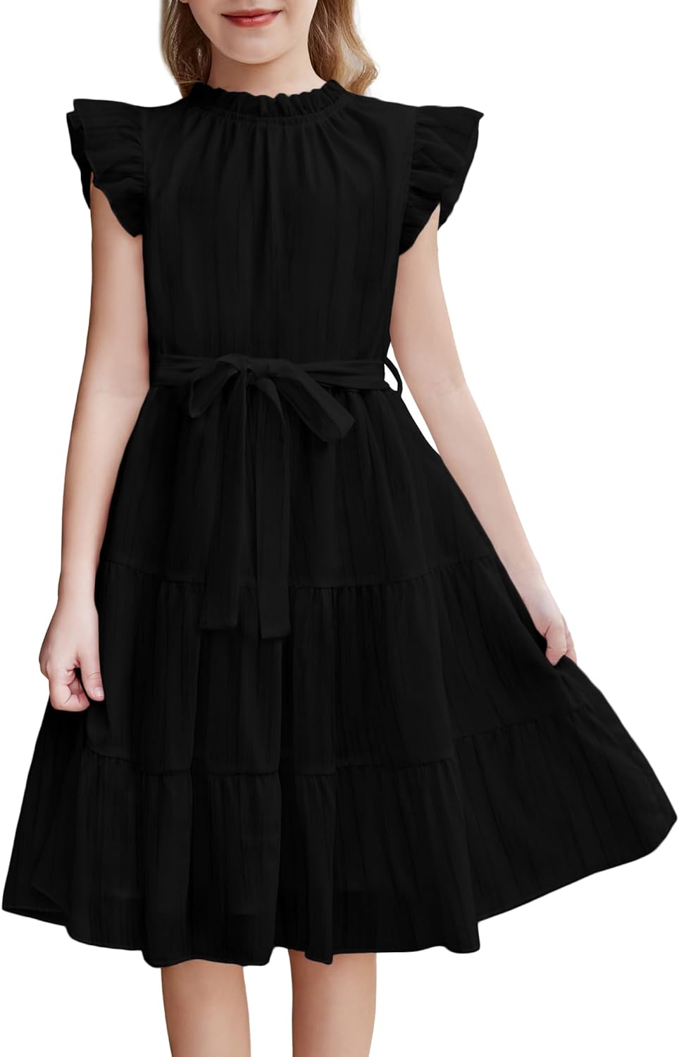 black dresses for 13 year olds Cute Party Buy Lipsy Black Layered Flutter Sleeve Dress (5-16yrs) From The high waist Black Dress 13th Birthday Dresses