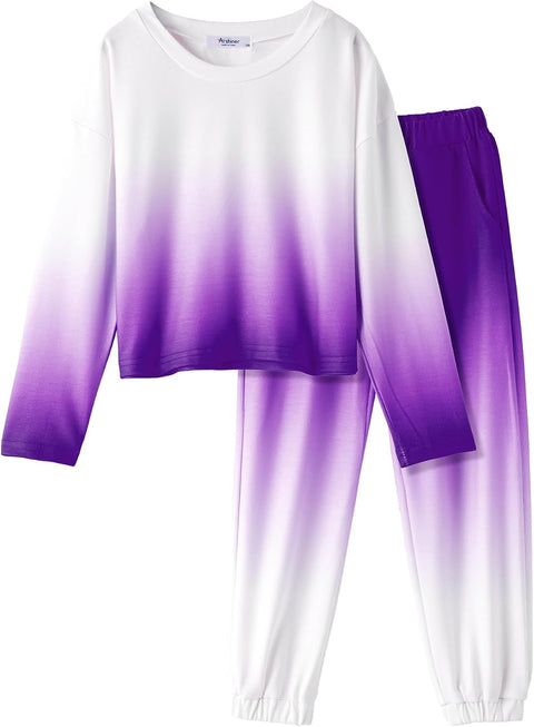 Arshiner Girls 2 Piece Outfits Tie Dye Sweatsuits Set