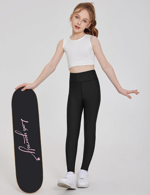 Arshiner Girls Fleece Lined Leggings Resistant Warm Yoga Pants