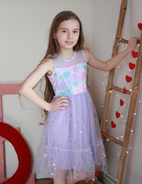[2T-7Y] Arshiner Toddler Sleeveless Formal Dress Fancy Cute Tulle Glitter Dresses