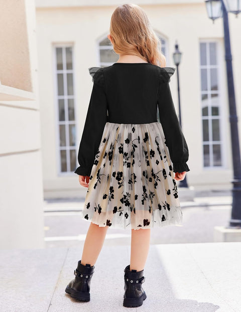 Arshiner Girls Tulle Dresses with Bow Tie Party Dress