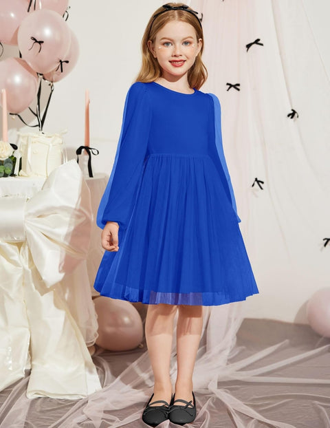 Arshiner Toddler Girls V Back Tutu Dress Tulle Puff Dresses