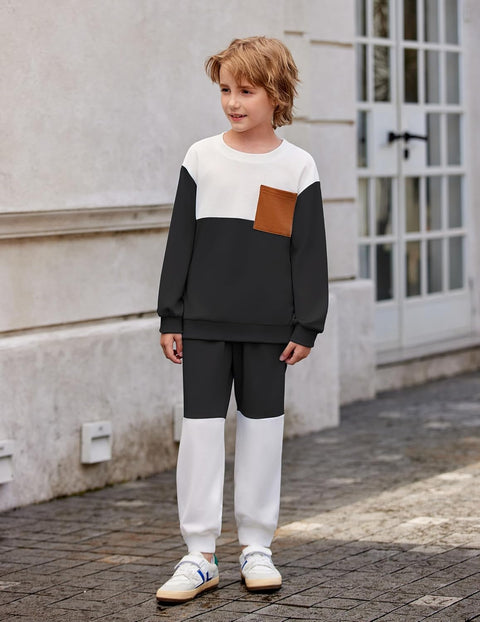 Arshiner Boys Sweatsuit Sweatshirt and Pants Tracksuit Set