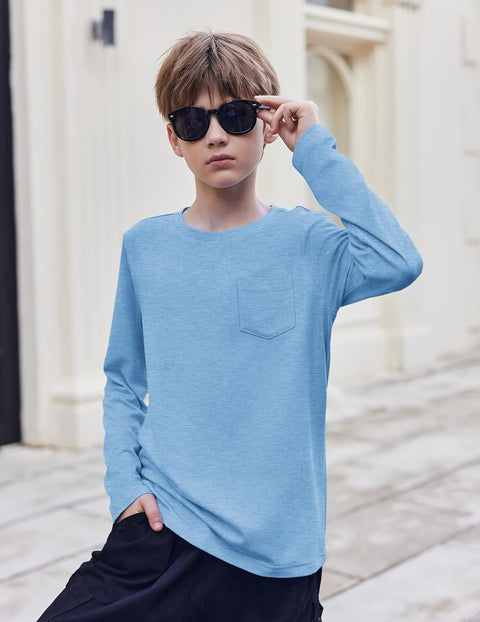 Arshiner Boys Long Sleeve Shirts Casual T Shirt