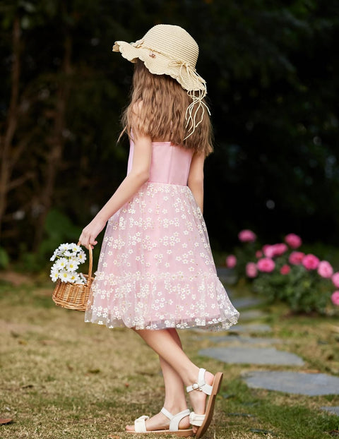 Arshiner Toddler Tutu Dress Little Girl Ruffled Tulle Cami Dresses Princess Party Sundress for 2-6 Years