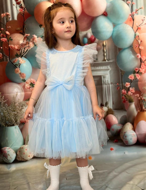 【2-6T】Arshiner Toddler Tutu Dress Girls Tulle Ruffle Bowknot Dresses
