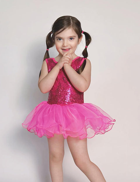 Arshiner Girls Dance Tutu Dress Sparkly Sequin Ballet Cross Back Dresses