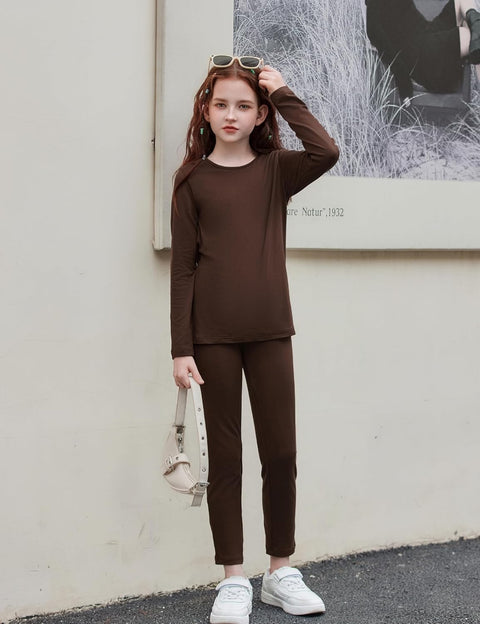 Arshiner Girls 2 Piece Outfits Slim Shirt and Leggings Set