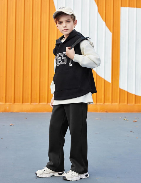 Arshiner Boys Casual Pants Fleece Sweatpants Drawstring Jogger Pants