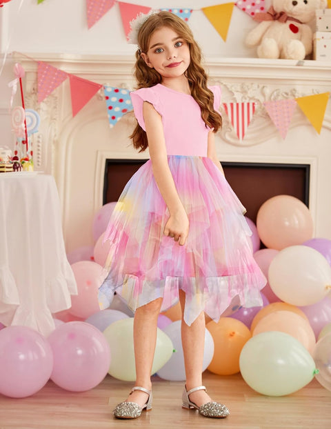 Arshiner Toddler Tutu Dress Girls Irregular Princess Formal Dresses