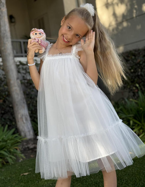 Arshiner Toddler Tulle Dress for Girls Layered Tutu Ruffle Dresses