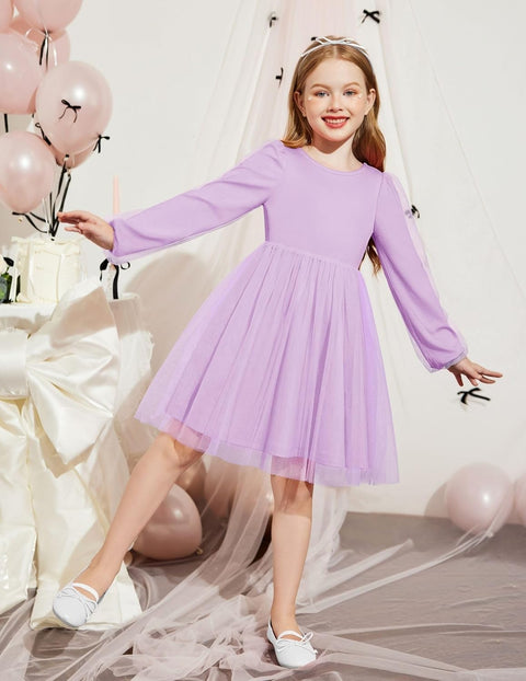 Arshiner Toddler Girls V Back Tutu Dress Tulle Puff Dresses