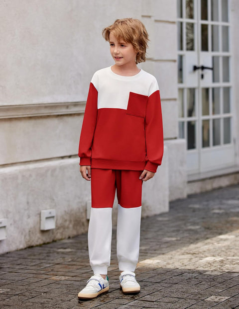 Arshiner Boys Sweatsuit Sweatshirt and Pants Tracksuit Set