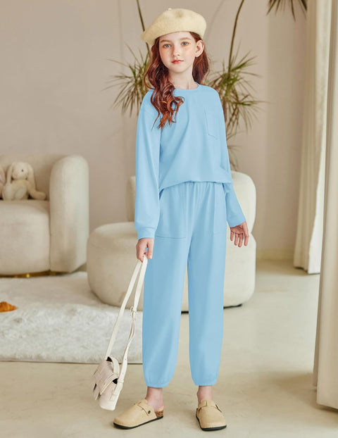 Arshiner Girls 2 Piece Outfits Casual Sets Sweatshirts and Sweatpants