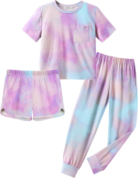 Arshiner Girls Clothes 3 Piece Outfits Short Sleeve Shirt