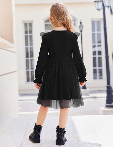 Arshiner Girls Tulle Dresses with Bow Tie Party Dress