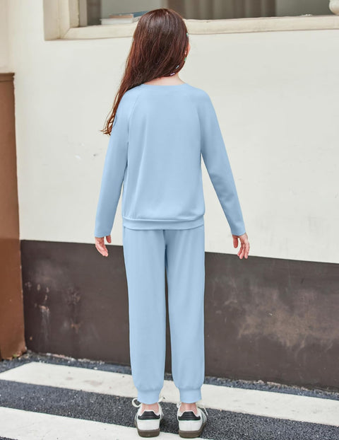 Arshiner Girls 2 Piece Outfits Long Sleeve Sweatsuit Set