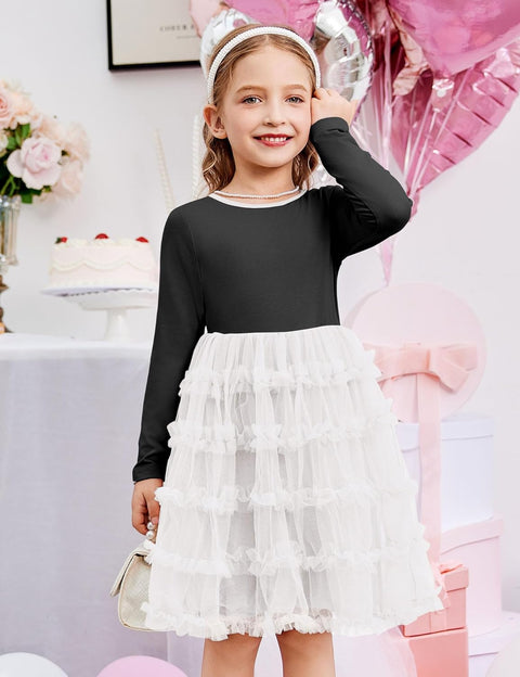 Arshiner Toddler Tutu Dress Girls Ruffle Tiered Party Dresses