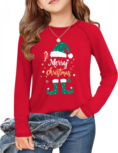 Arshiner Girls Raglan Long Sleeve Shirts Soft Tunic Tops
