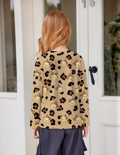Arshiner Girls Long Sleeve Shirts Casual Tops